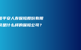 中国平安人寿保险股份有限公司是什么样的保险公司？