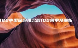 2022中国保险排名前100榜单及解析